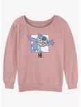 Disney Lilo & Stitch Hi Womens Slouchy Sweatshirt, DESERTPNK, hi-res