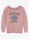 Disney Lilo & Stitch Collegiate Womens Slouchy Sweatshirt, DESERTPNK, hi-res