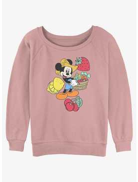 Disney Mickey Mouse Farmer Mickey Womens Slouchy Sweatshirt, , hi-res