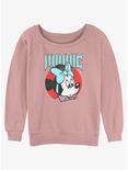 Disney minnie Mouse Grunge Womens Slouchy Sweatshirt, DESERTPNK, hi-res