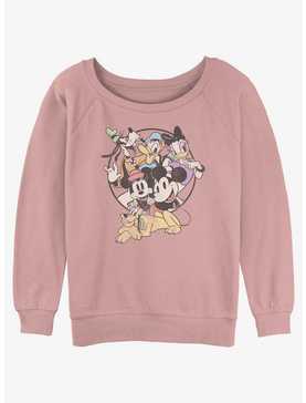 Disney Mickey Mouse Classic Friends Womens Slouchy Sweatshirt, , hi-res
