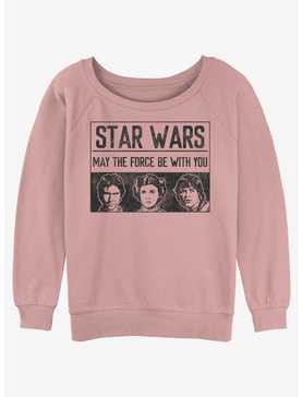 Star Wars May The Force Be With You Trio Womens Slouchy Sweatshirt, , hi-res