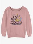 Disney Mickey Mouse & friends simple Womens Slouchy Sweatshirt, DESERTPNK, hi-res