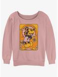 Disney Mickey Mouse Sunset Mickey Womens Slouchy Sweatshirt, DESERTPNK, hi-res
