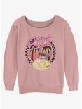 Disney Lilo & Stitch Cool Sunset Womens Slouchy Sweatshirt, DESERTPNK, hi-res