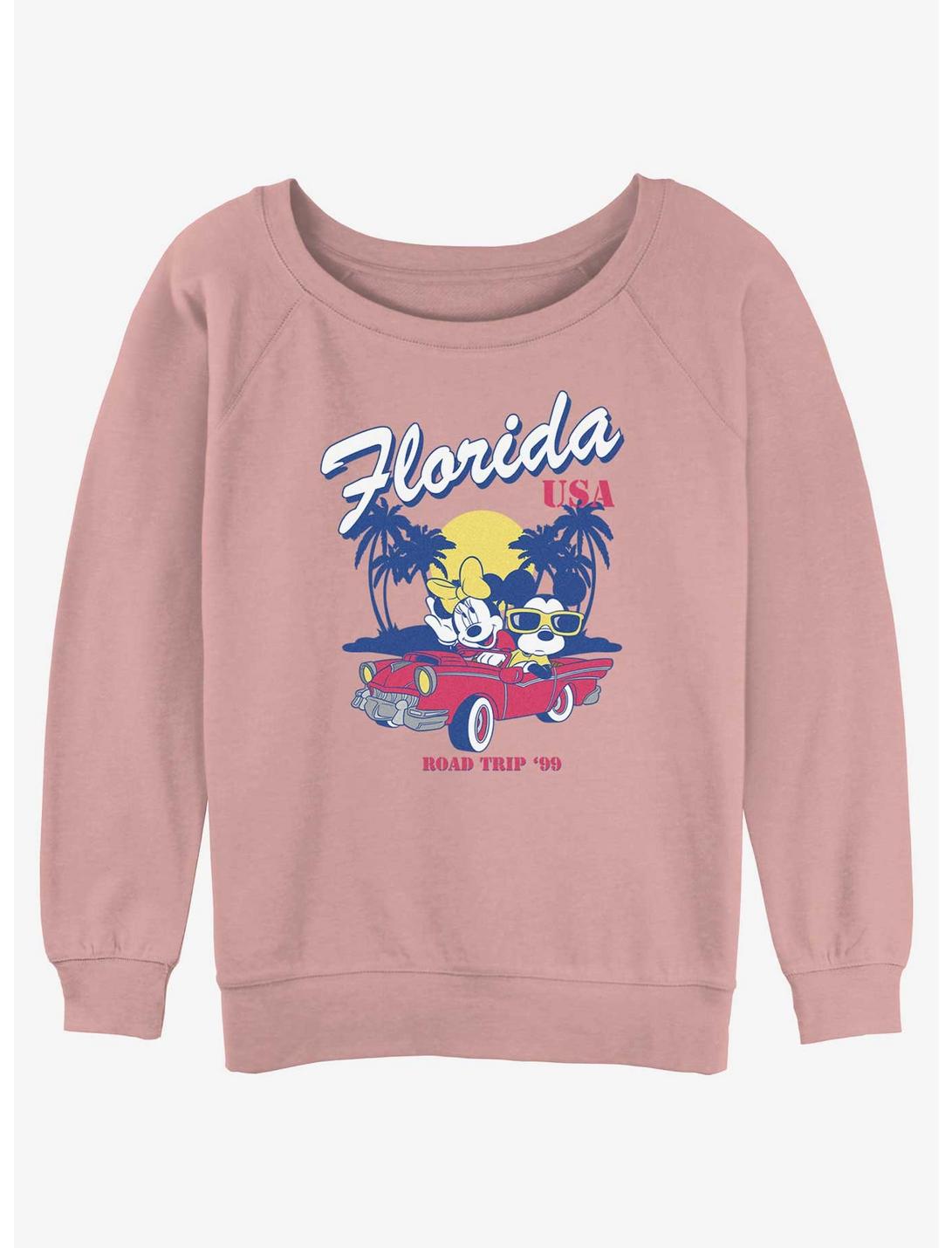Disney Mickey Mouse & Minnie Road Trip Womens Slouchy Sweatshirt, DESERTPNK, hi-res