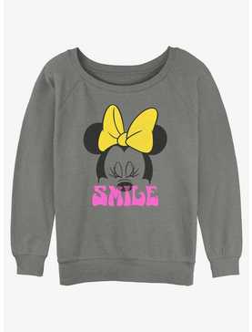 Disney Minnie Mouse Smile Womens Slouchy Sweatshirt, , hi-res