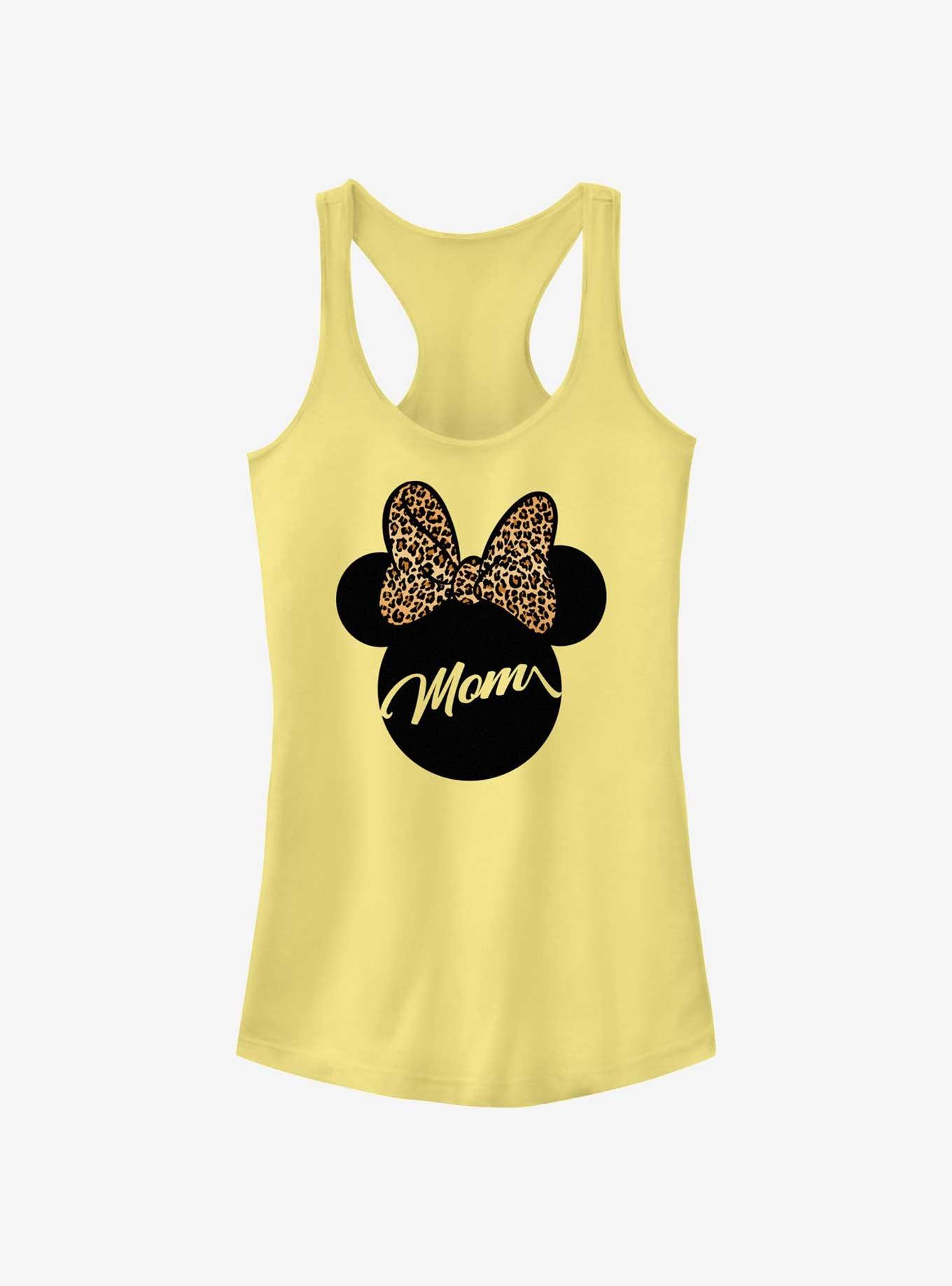 Disney Minnie Mouse Ears Leopard Bow Mom Girls Tank, BANANA, hi-res