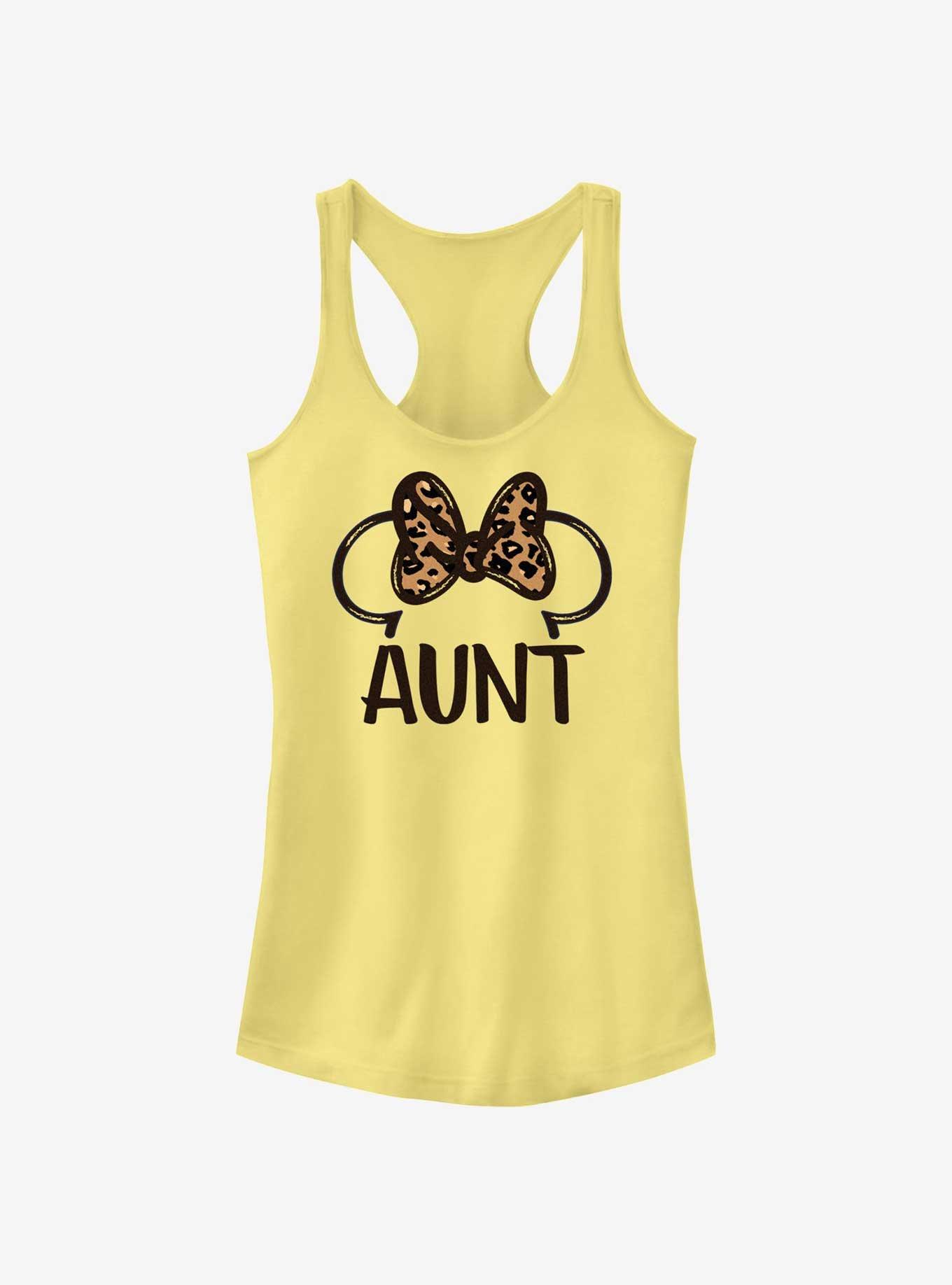 Disney Minnie Mouse Aunt Leopard Fill Bow Girls Tank, BANANA, hi-res