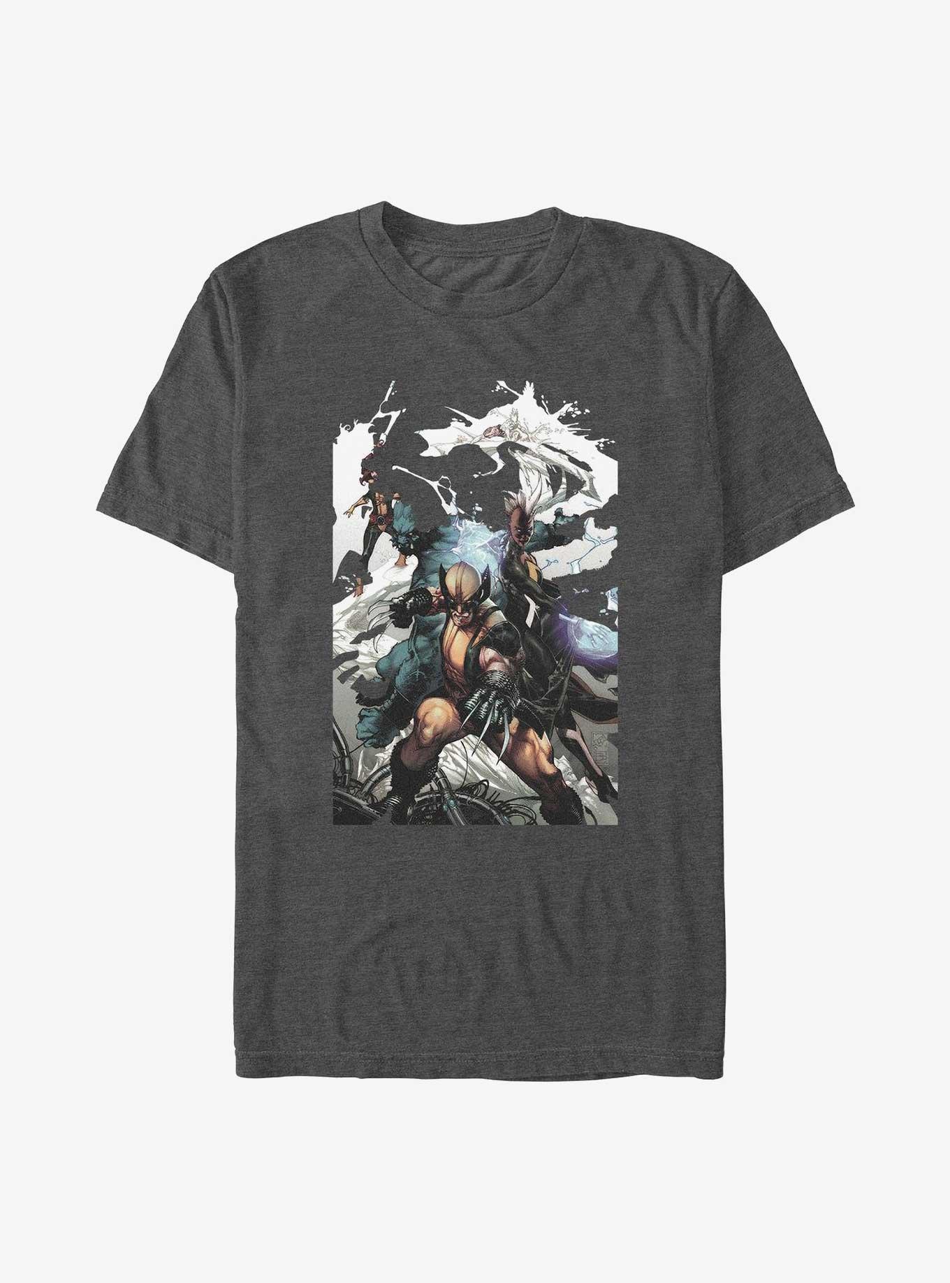 X-Men X Team Battle T-Shirt, CHAR HTR, hi-res
