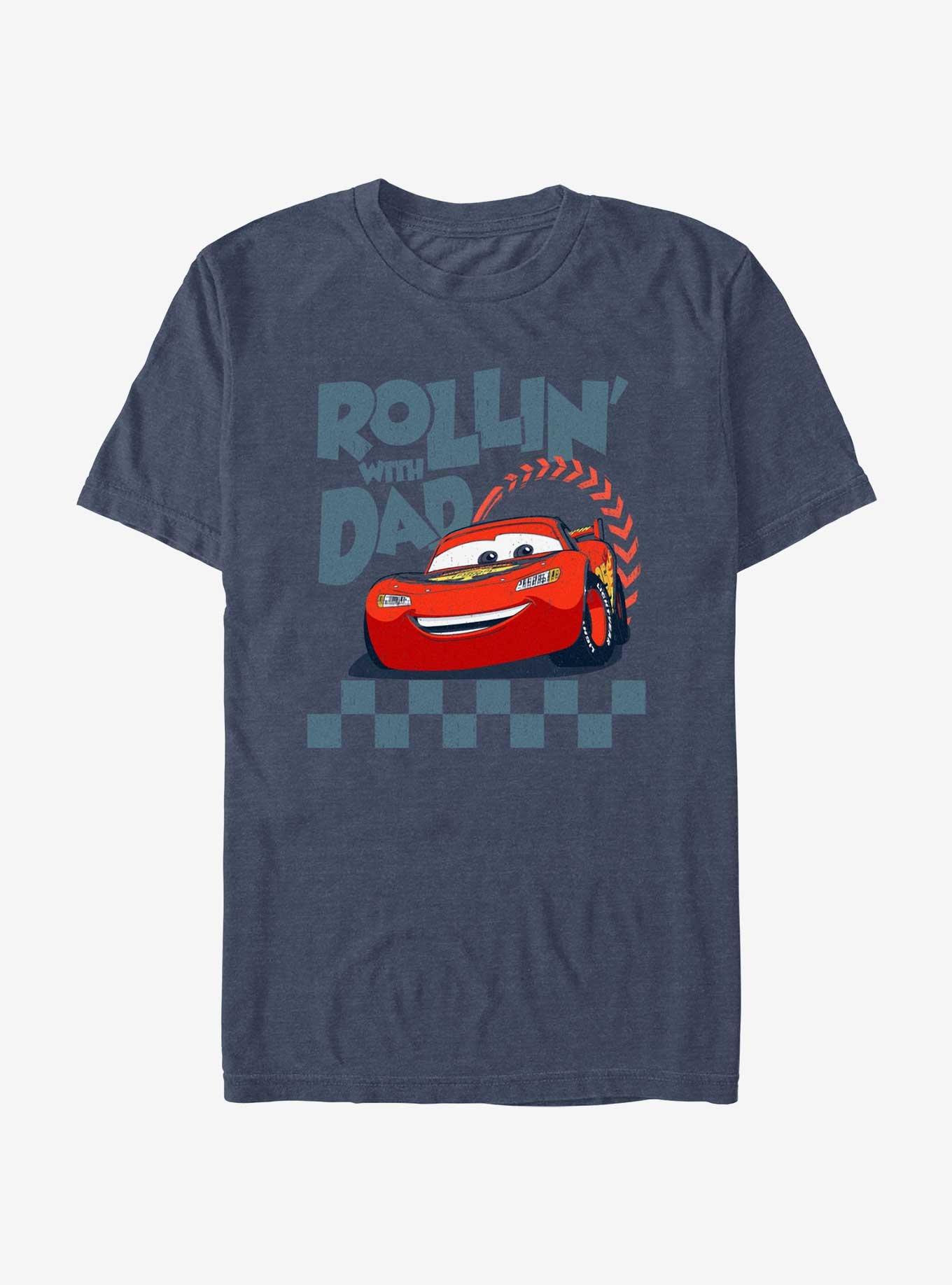 Disney Pixar Cars Rollin' With Dad T-Shirt, NAVY HTR, hi-res