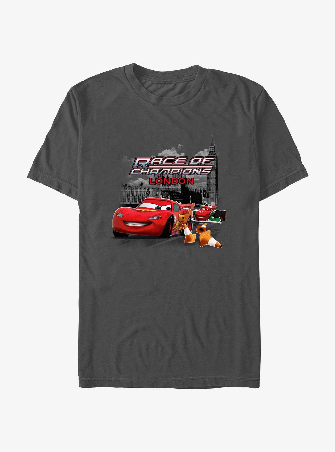 Disney Pixar Cars Race Of Champions London T-Shirt, CHARCOAL, hi-res