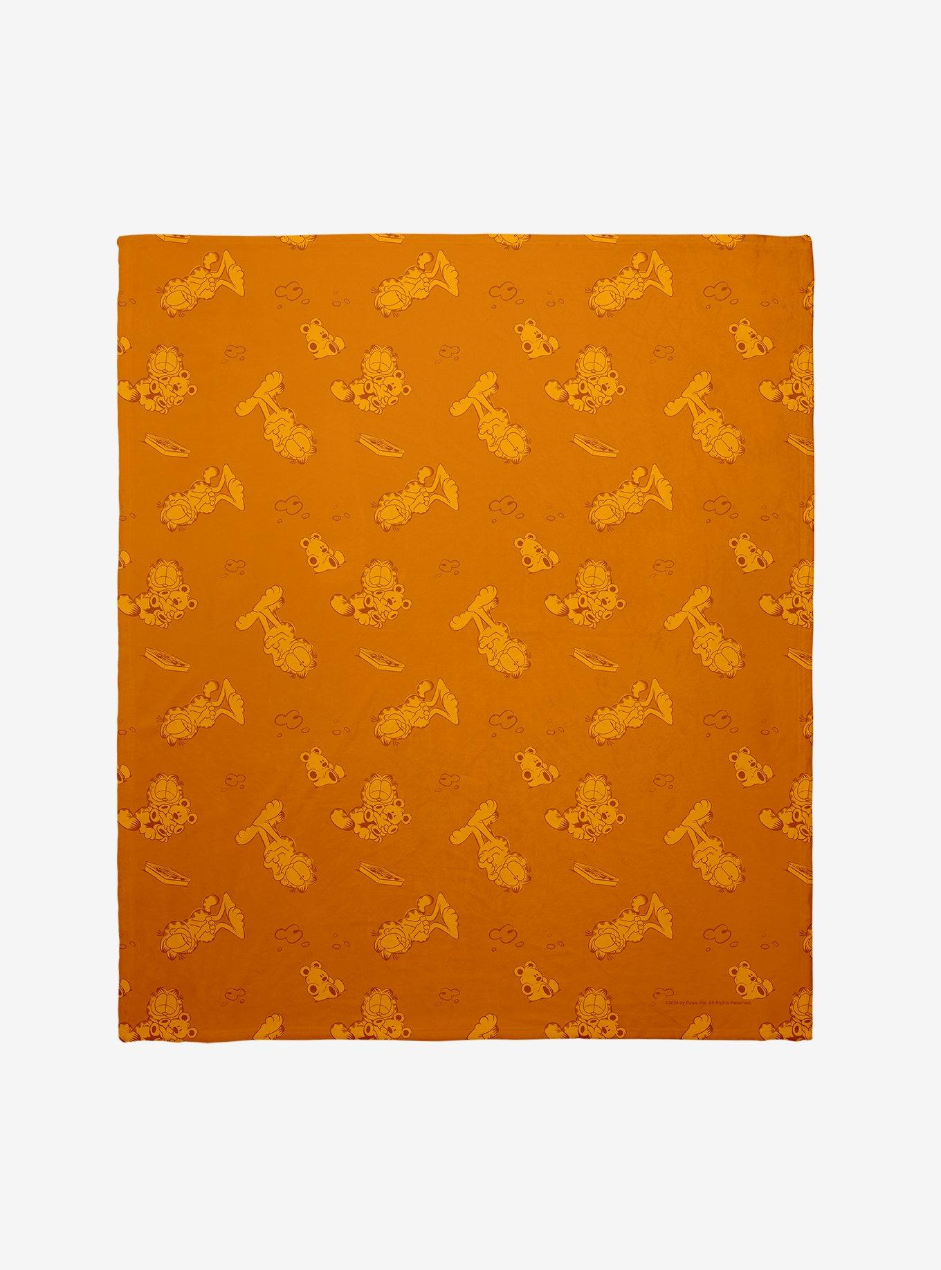 Garfield Pookie Bear Orange Throw Blanket