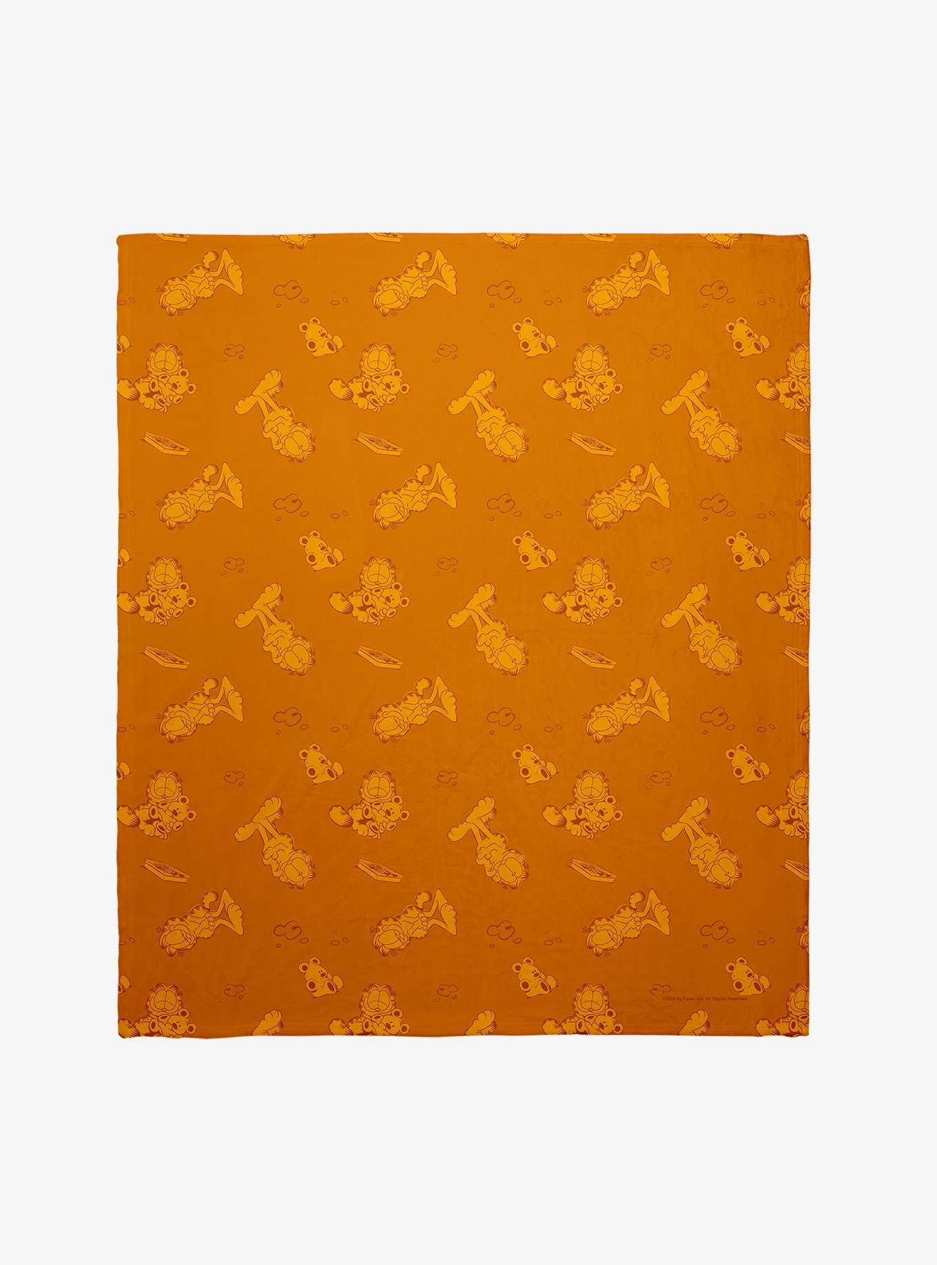 Garfield Pookie Bear Orange Throw Blanket, , hi-res