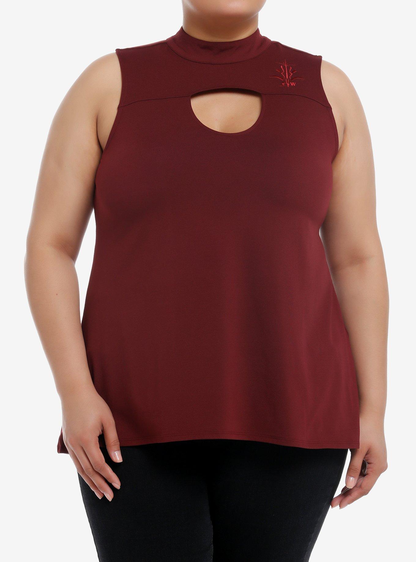 Her Universe Star Wars Ahsoka Tano Burgundy Cutout Tank Top Plus Size Her Universe Exclusive, , hi-res