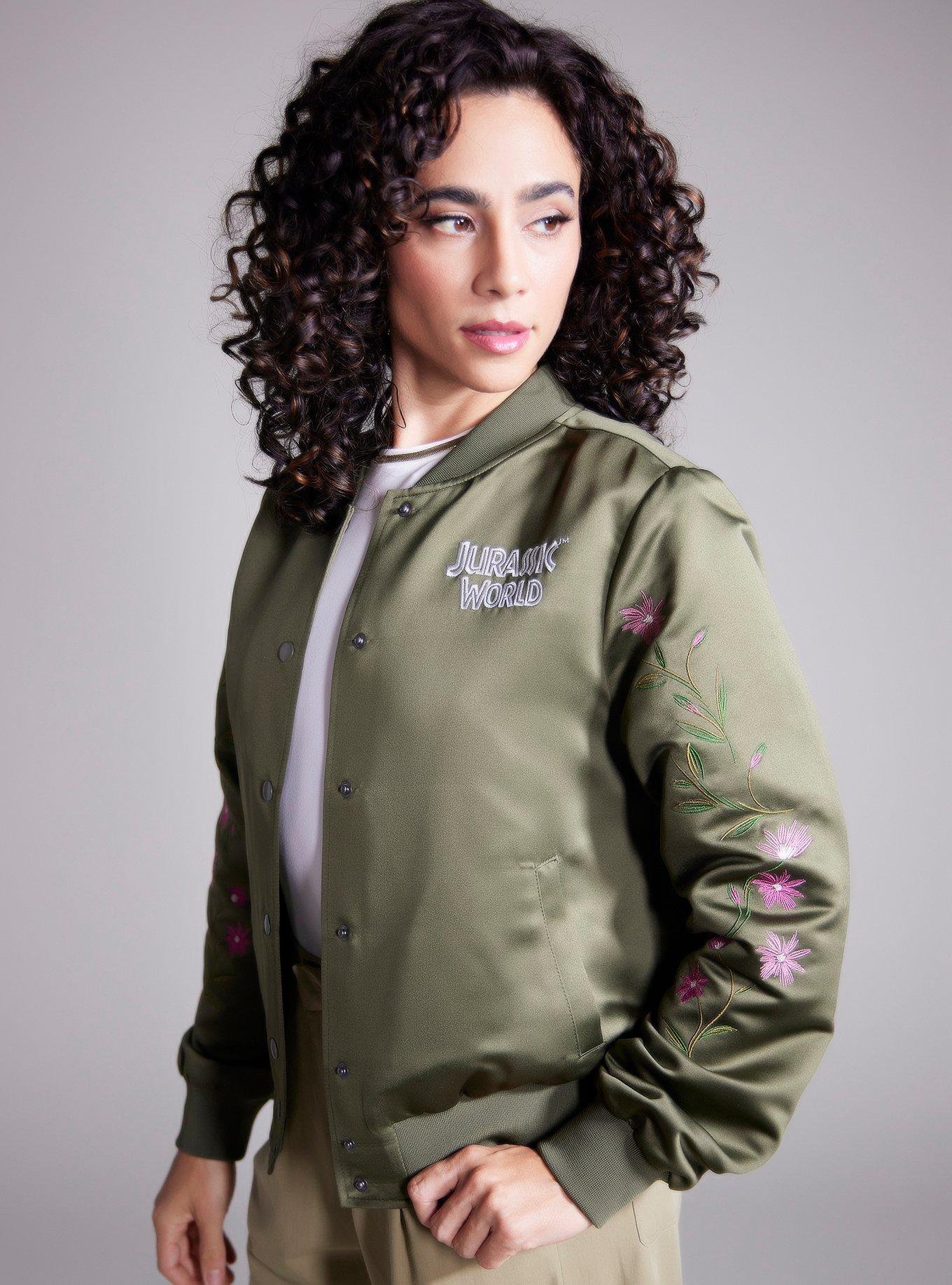 Baby Born カーキ ミリタリージャケット　ギミック　レディース Her Universe Jurassic Park Clever Girl Bomber Jacket Her Universe