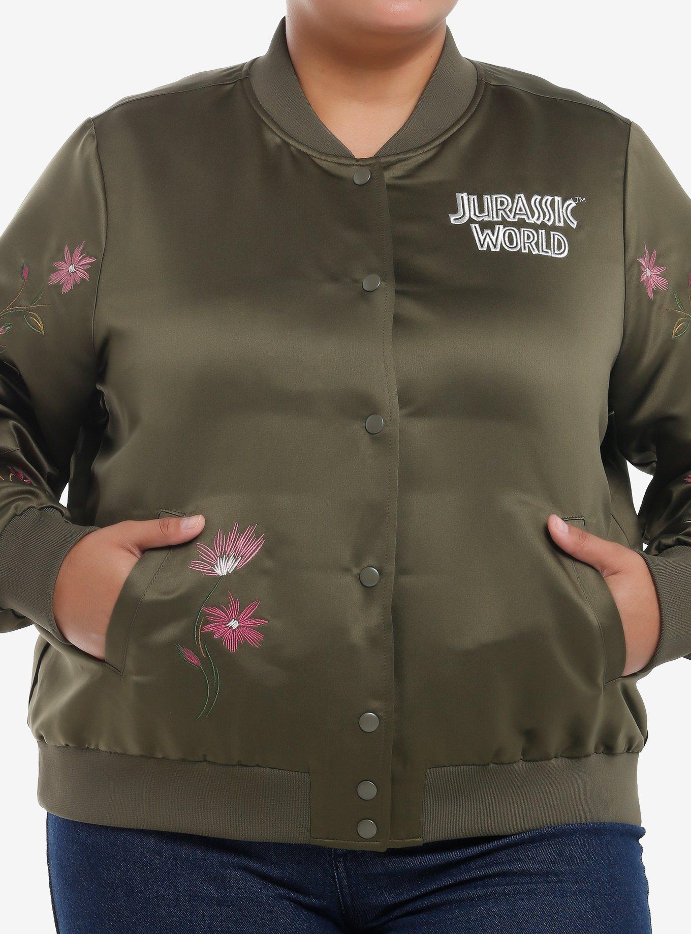 Her Universe Jurassic Park Clever Girl Bomber Jacket Plus Size Her Universe Exclusive, , hi-res