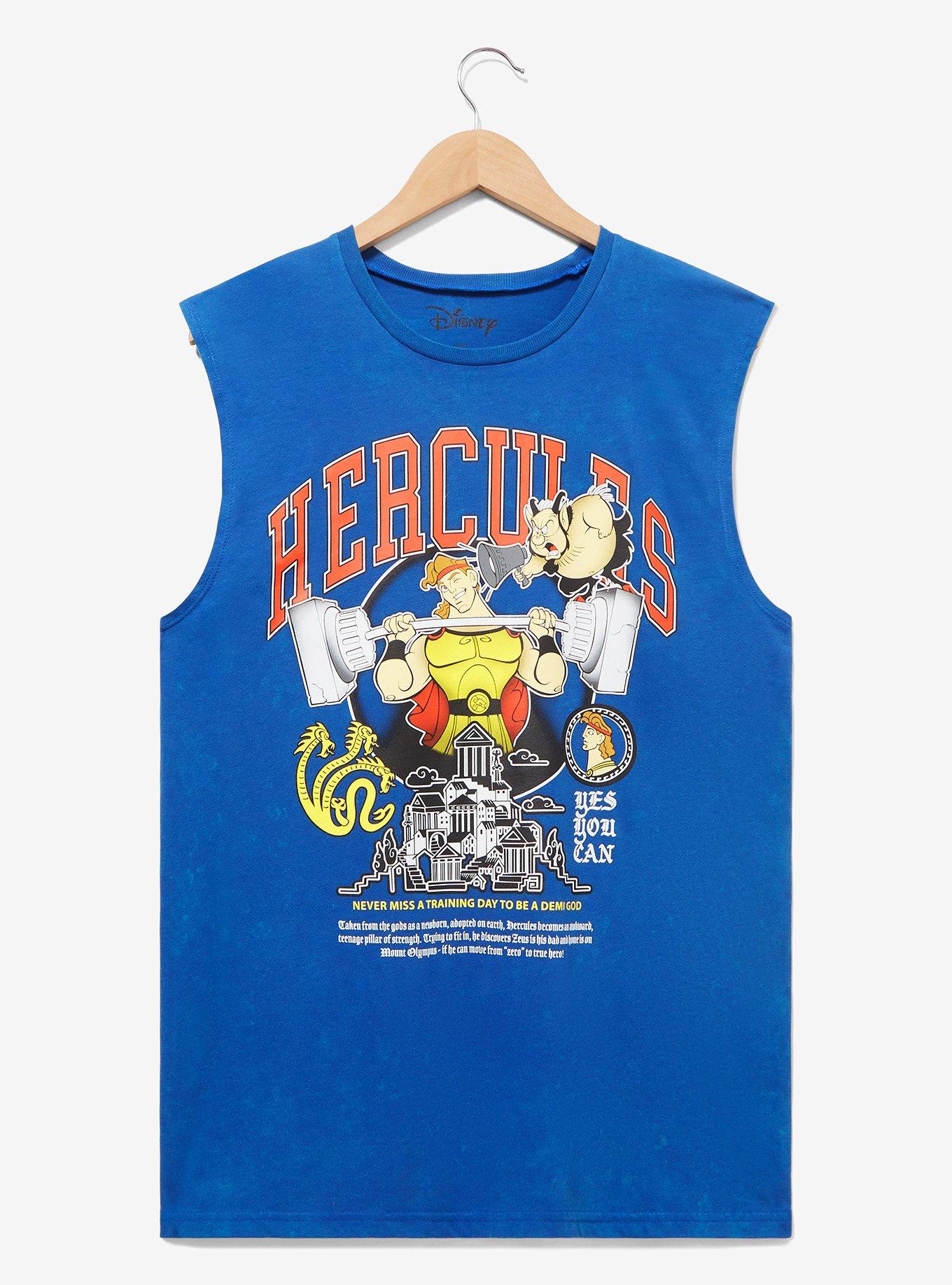 Disney Hercules Phil Fitness Muscle Tank — BoxLunch Exclusive, BLUE, hi-res