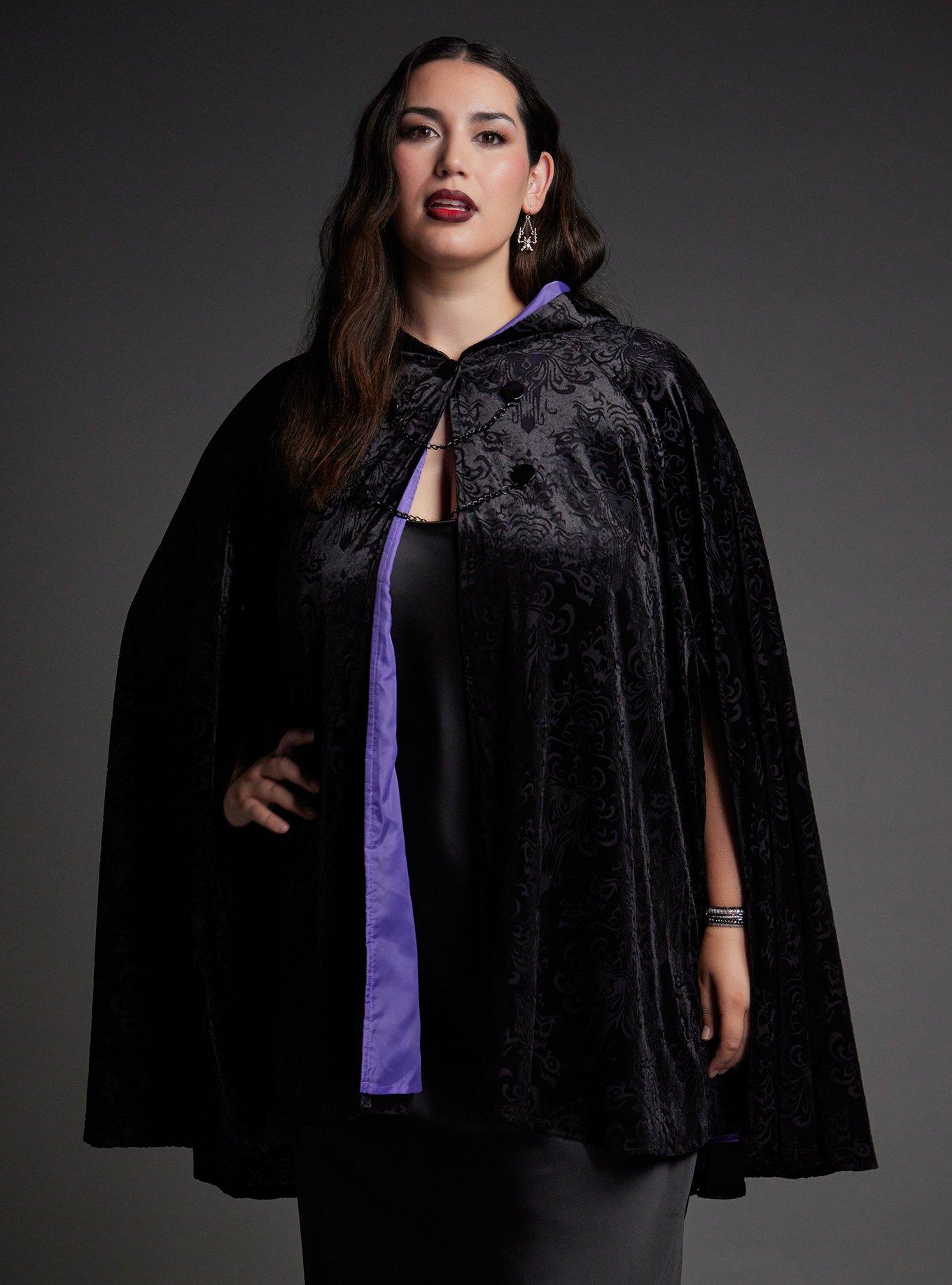 Her Universe Disney The Haunted Mansion Wallpaper Hooded Cape Plus Size Her Universe Exclusive, , hi-res