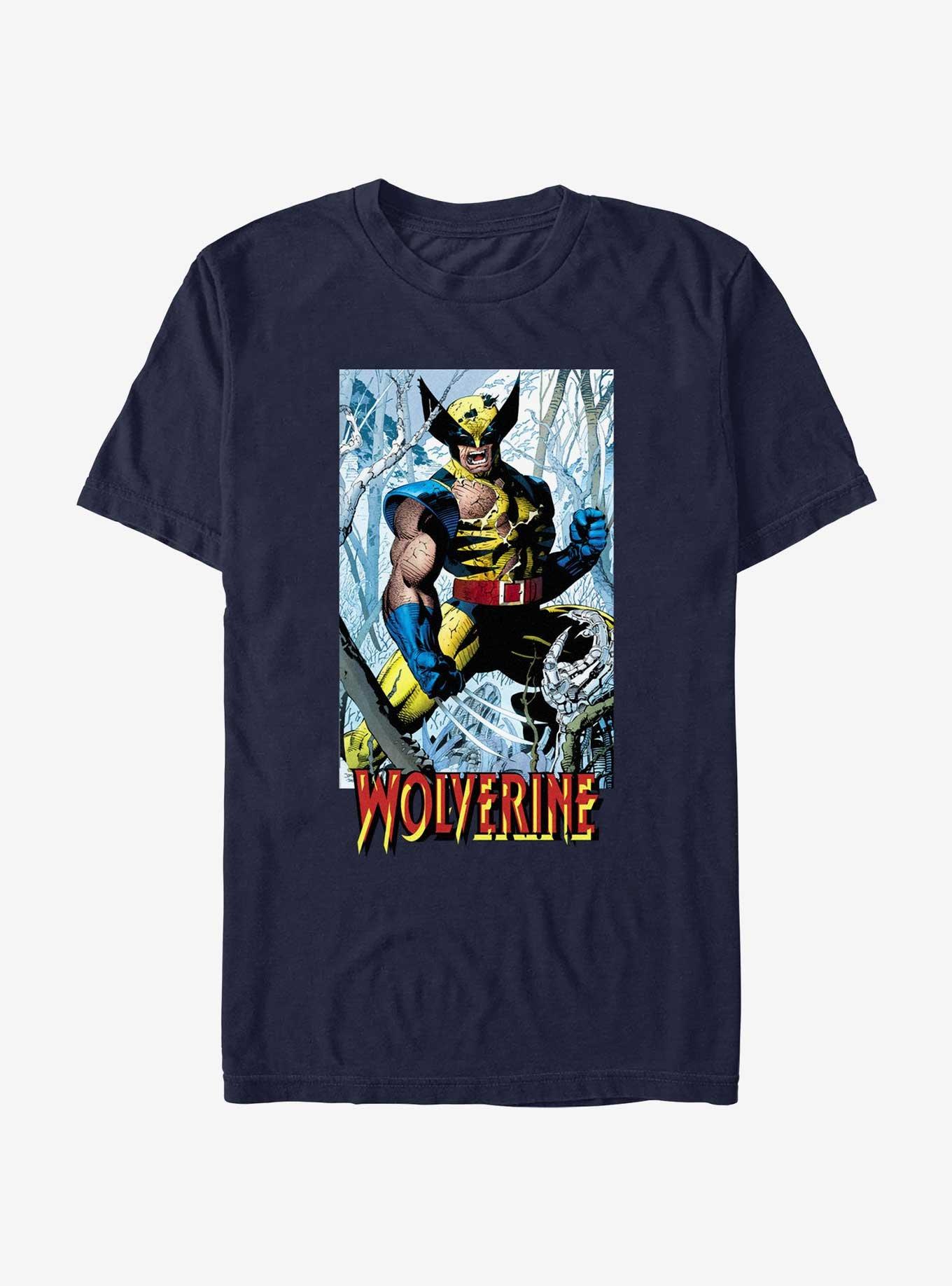 X-Men Wolverine Cover T-Shirt, NAVY, hi-res
