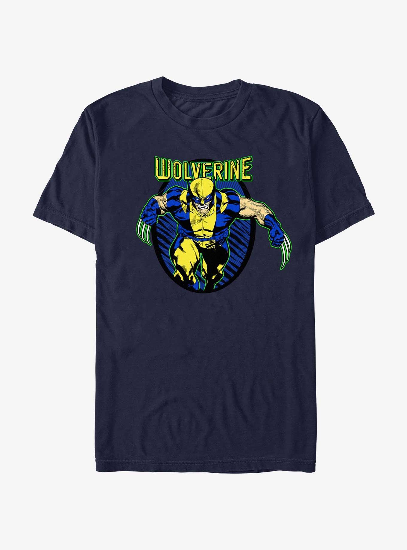 X-Men Wolverine Stand Out T-Shirt, NAVY, hi-res