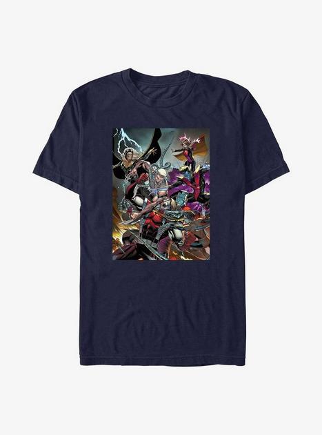 X-Men Split Cover Design T-Shirt - BLUE | Hot Topic