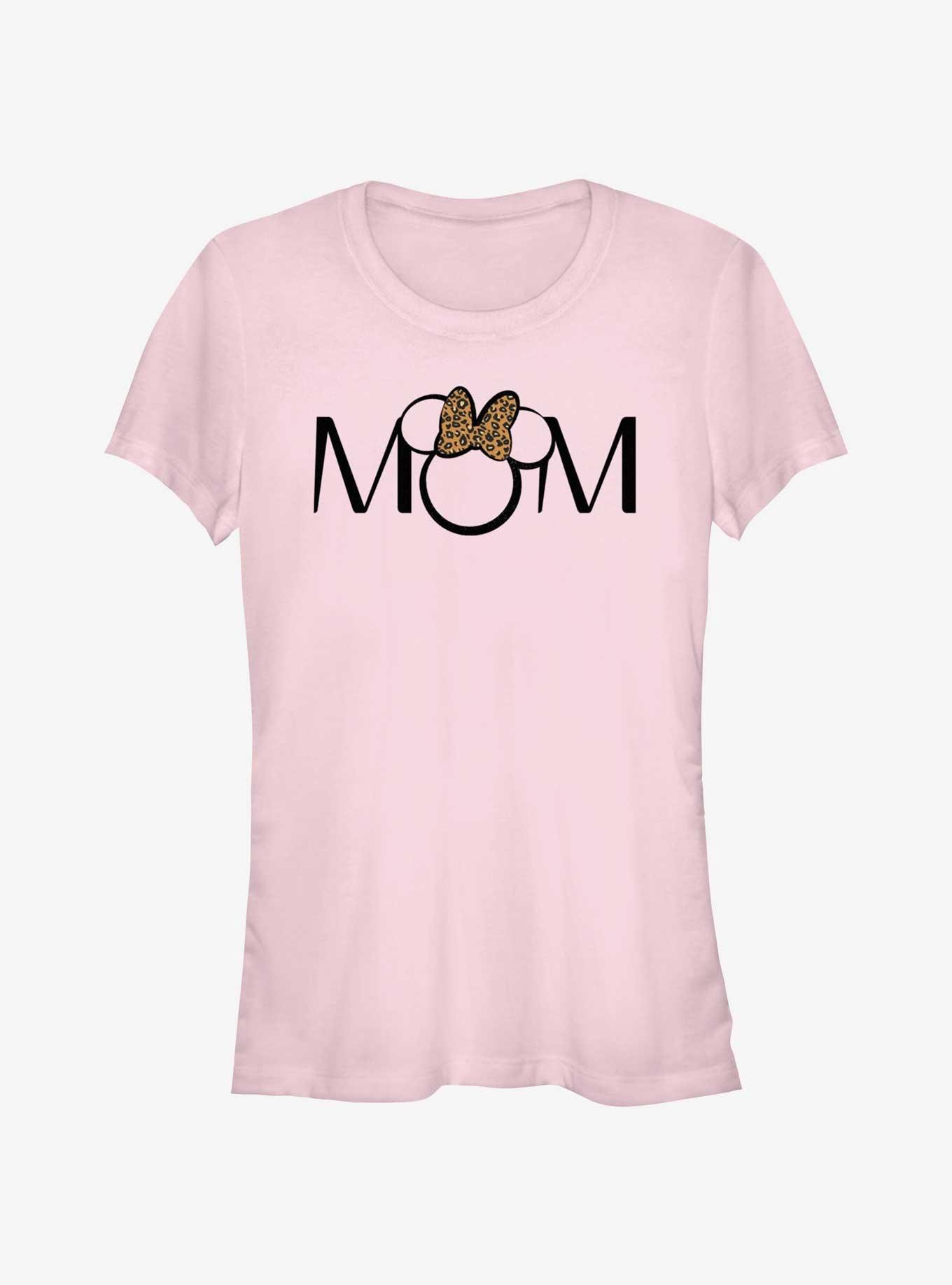 Disney Minnie Mouse Mom Leopard Ears Girls T-Shirt, LIGHT PINK, hi-res