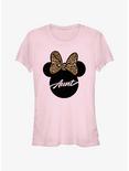 Disney Minnie Mouse Ears Leopard Bow Aunt Girls T-Shirt, LIGHT PINK, hi-res