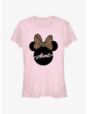 Disney Minnie Mouse Ears Leopard Bow Aunt Girls T-Shirt, , hi-res