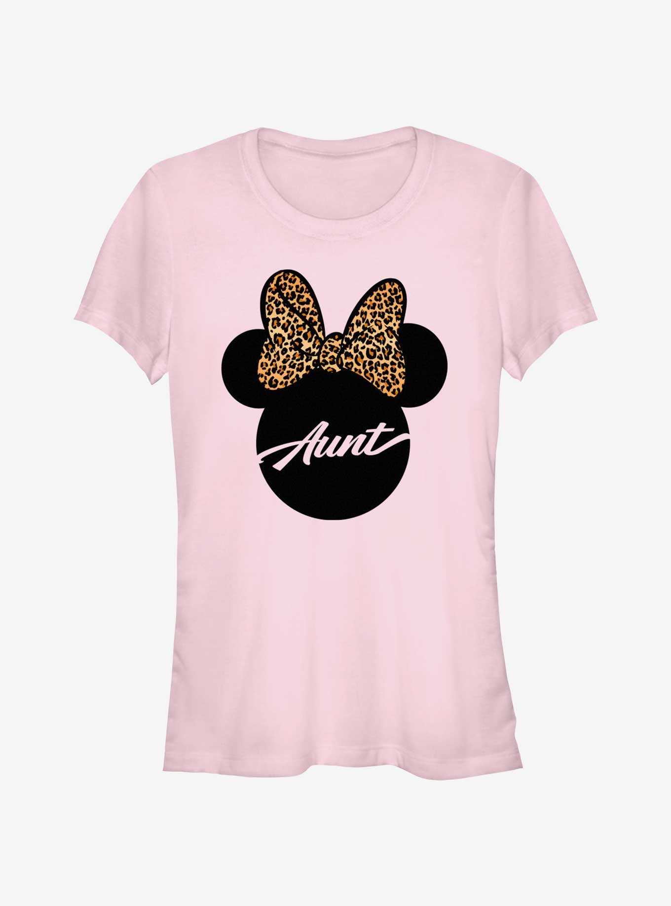 Disney Minnie Mouse Ears Leopard Bow Aunt Girls T-Shirt, , hi-res