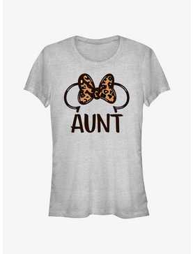 Disney Minnie Mouse Aunt Leopard Fill Bow Girls T-Shirt, , hi-res