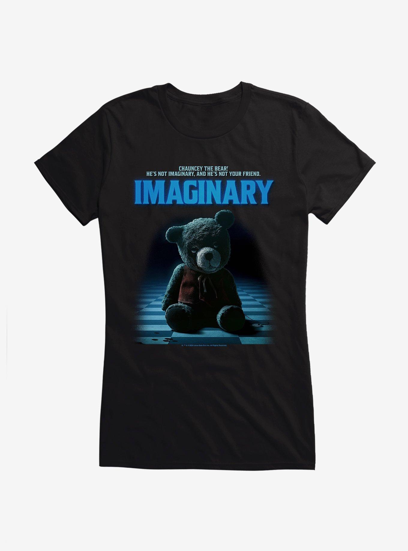 Imaginary Chauncey The Bear Poster Girls T-Shirt, BLACK, hi-res