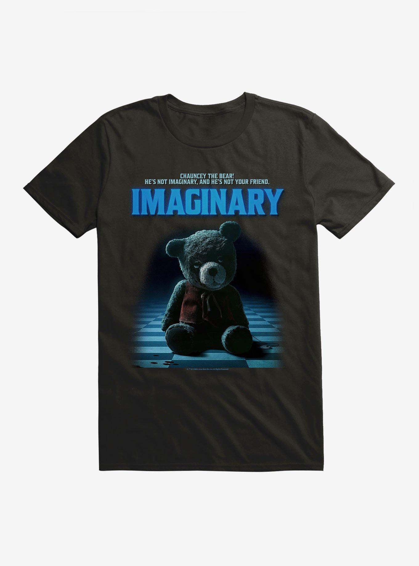 Imaginary Chauncey The Bear Poster T-Shirt, BLACK, hi-res