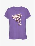 Disney Pixar Inside Out 2 Logo Girls T-Shirt, PURPLE, hi-res
