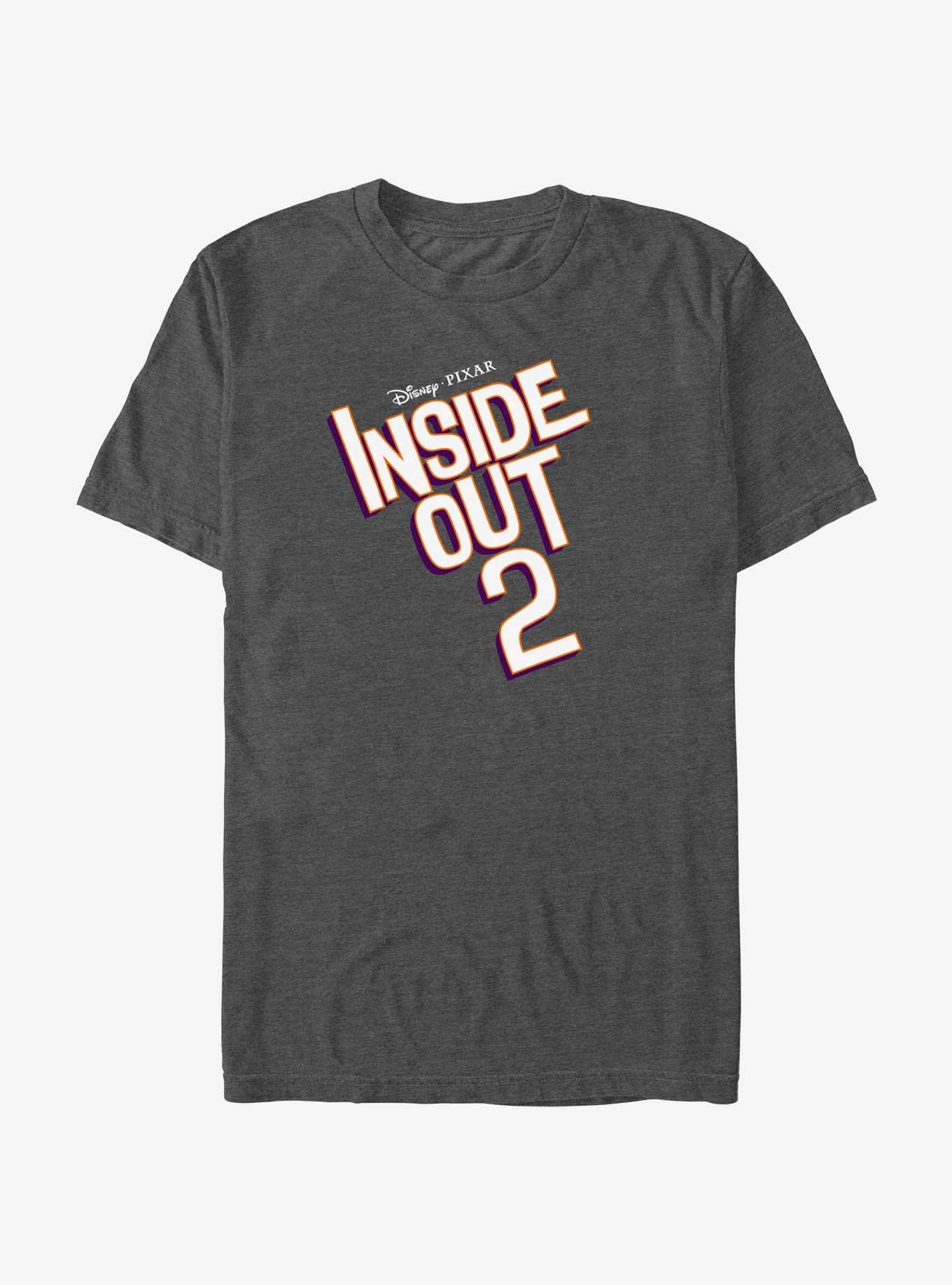 Disney Pixar Inside Out 2 Logo T-Shirt, CHAR HTR, hi-res