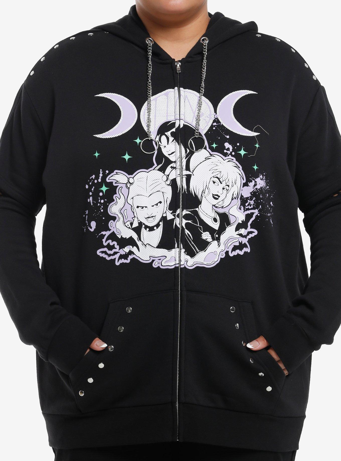 Scooby-Doo! The Hex Girls Stud Chain Girls Oversized Hoodie Plus Size, , hi-res