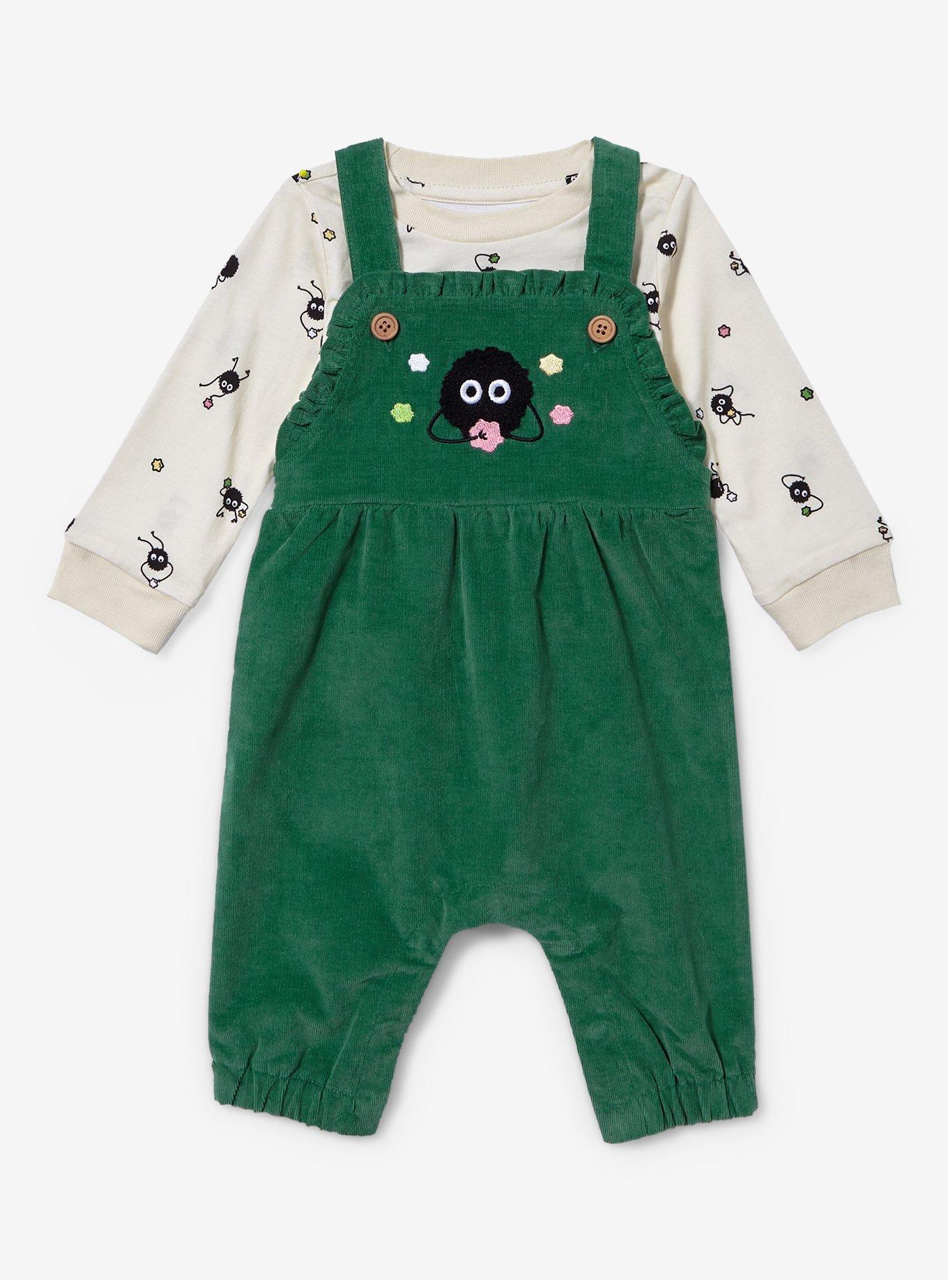 Studio Ghibli Spirited Away Soot Sprite Infant Shirt and Overall Set - BoxLunch Exclusive, MULTI, hi-res