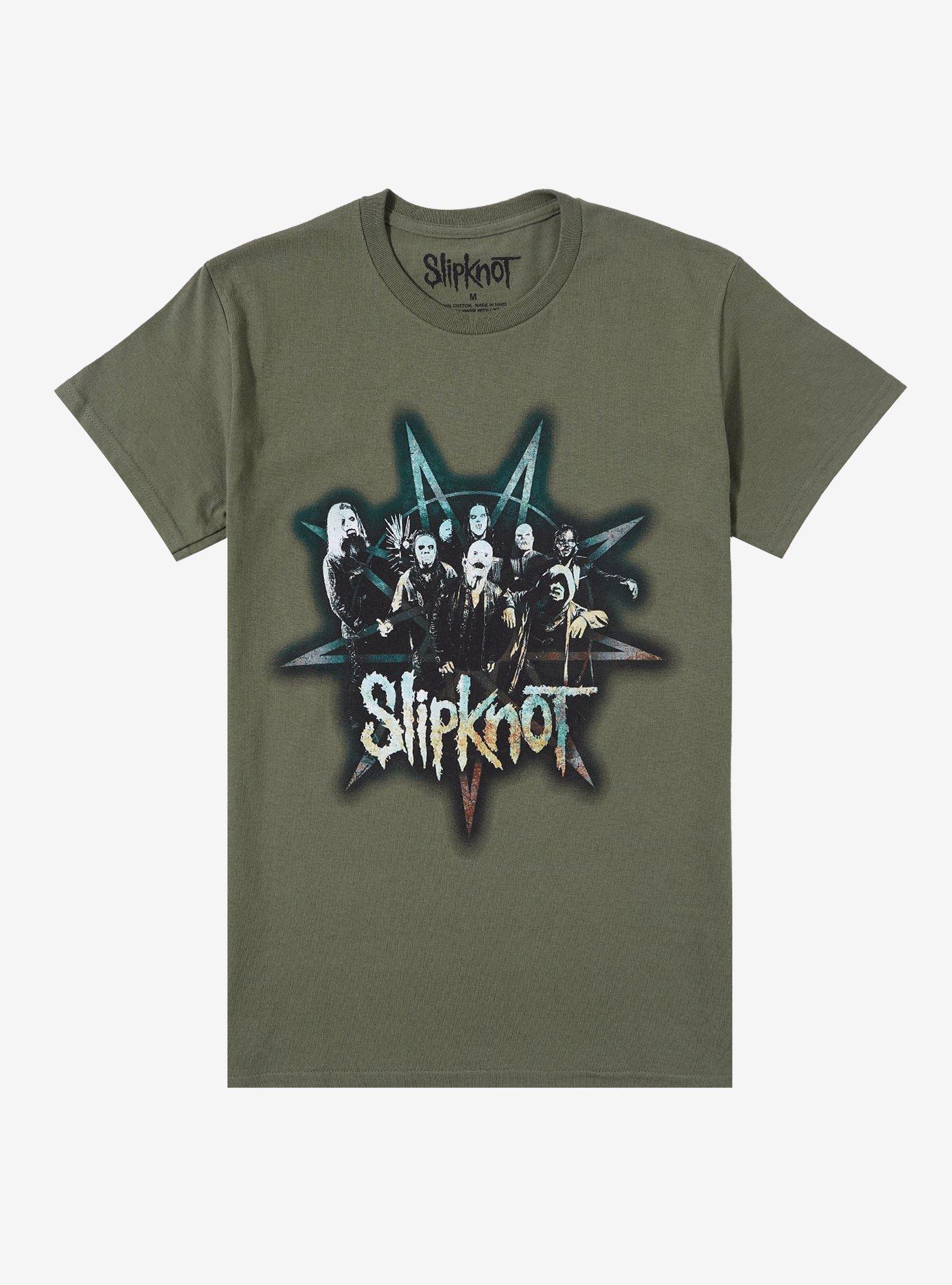 Slipknot Two-Sided Green Boyfriend Fit Girls T-Shirt, MILITARY GREEN, hi-res