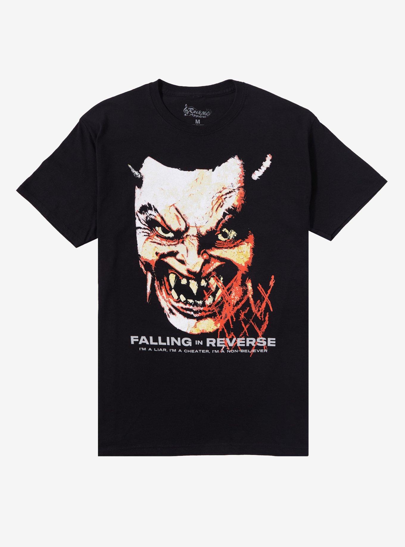 Falling In Reverse Popular Monster Lyrics T-Shirt, BLACK, hi-res