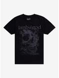 Lamb Of God Skull In The Rain T-Shirt, BLACK, hi-res