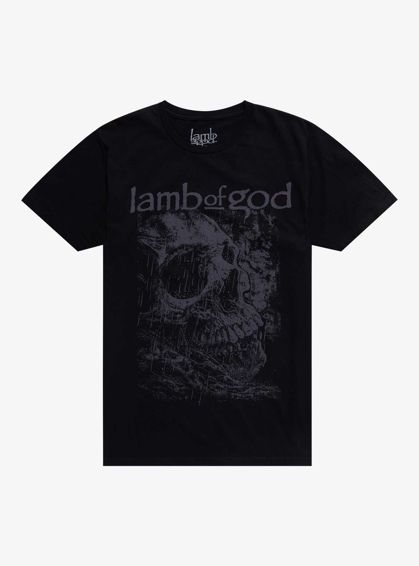 Lamb Of God Skull In The Rain T-Shirt, , hi-res