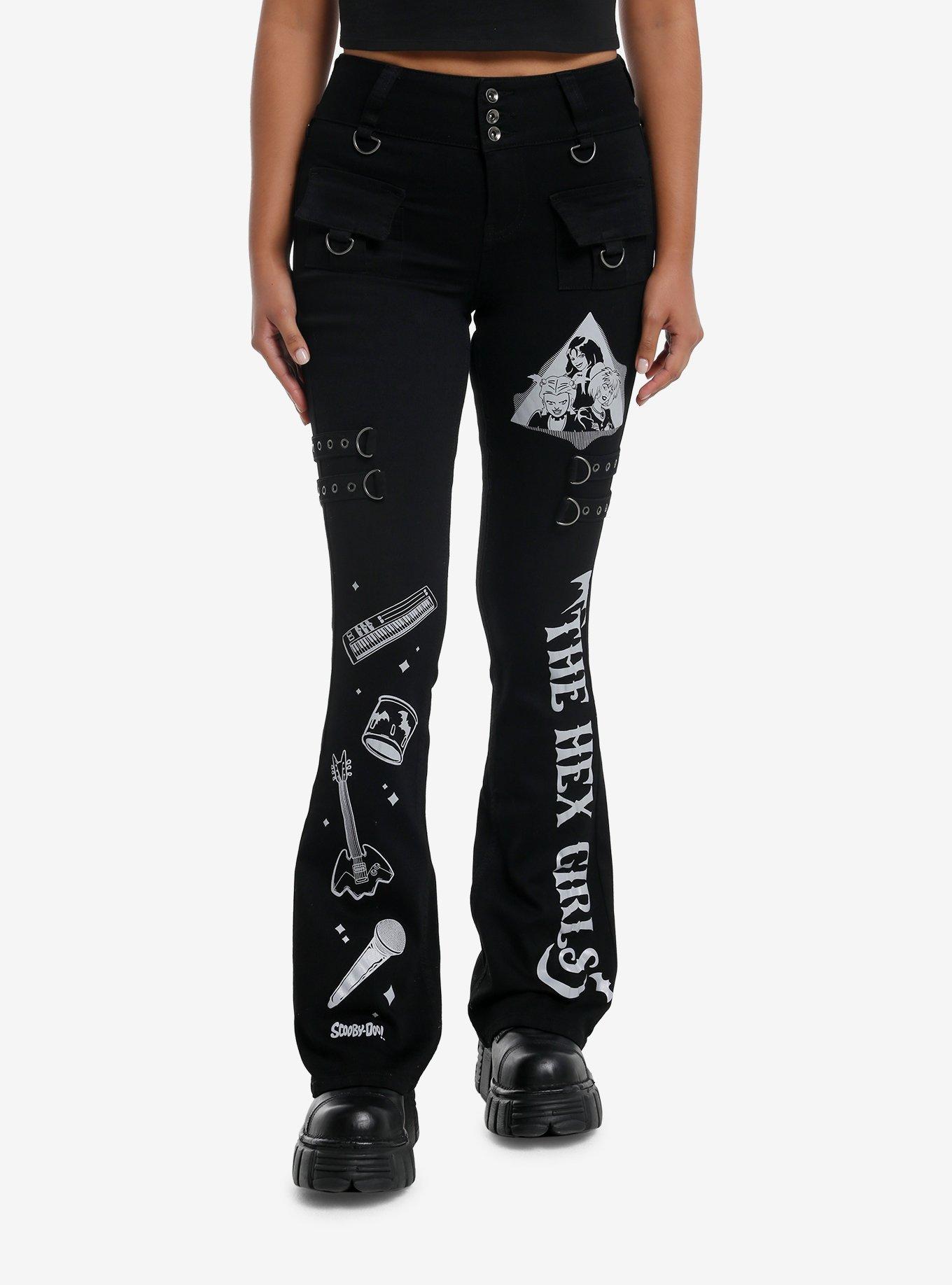 Scooby-Doo! The Hex Girls Grommet Strap Bootcut Denim Pants, , hi-res