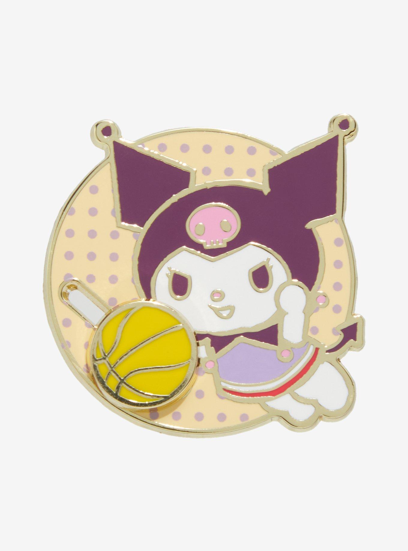 Sanrio Kuromi Basketball Moving Enamel Pin — BoxLunch Exclusive, , hi-res