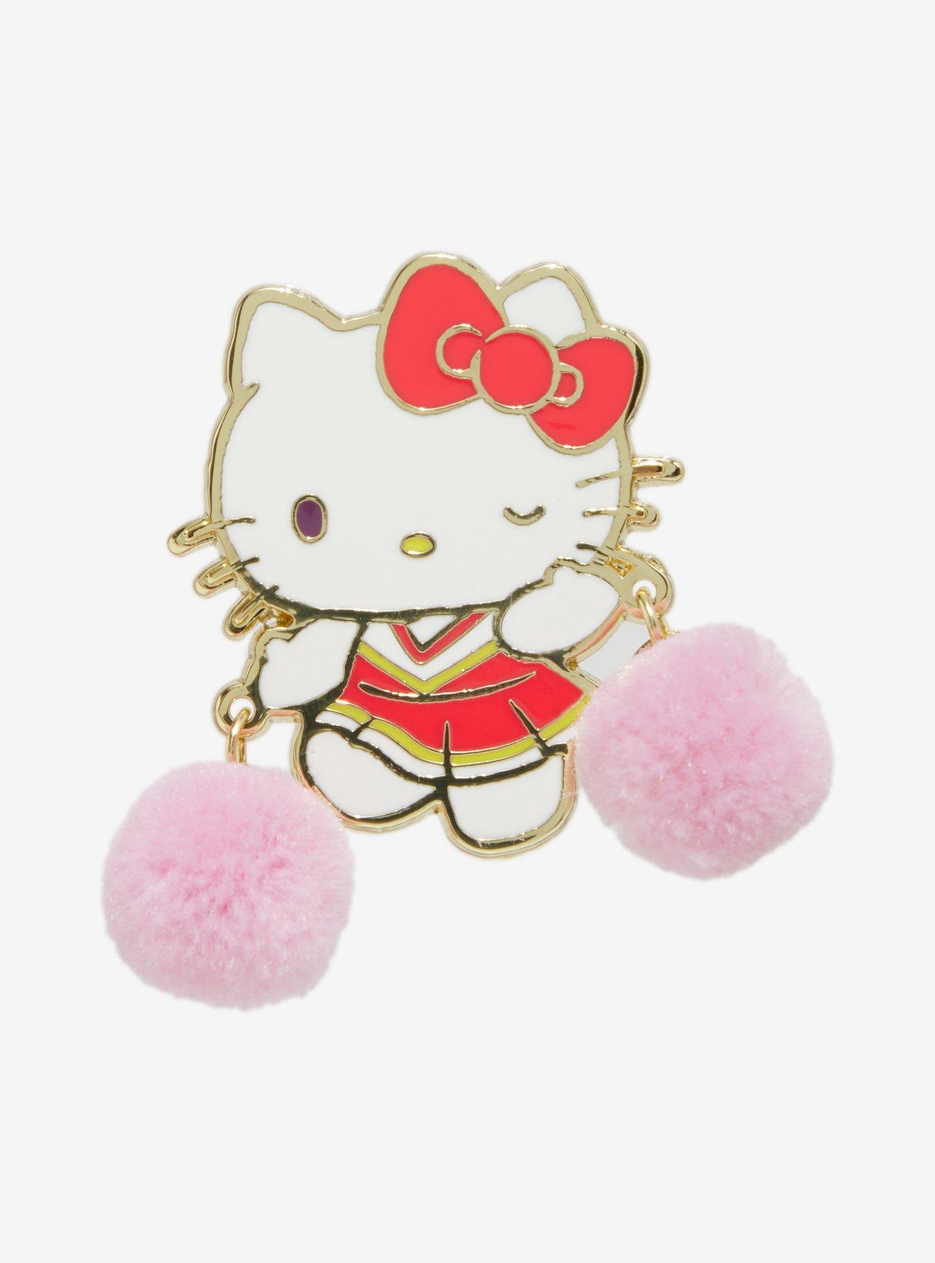 Sanrio Hello Kitty Cheer Pom Pom Enamel Pin — BoxLunch Exclusive, , hi-res