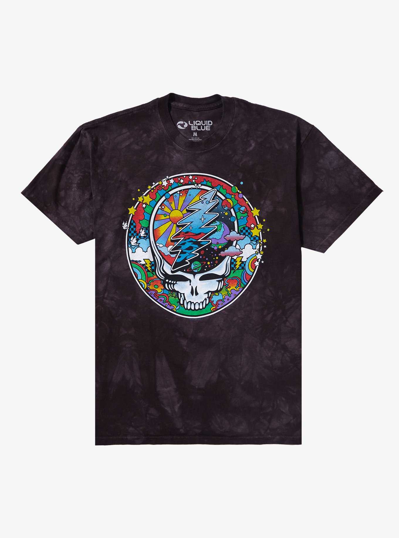 Grateful Dead Steal Your Face Skull Mineral Wash T-Shirt, , hi-res
