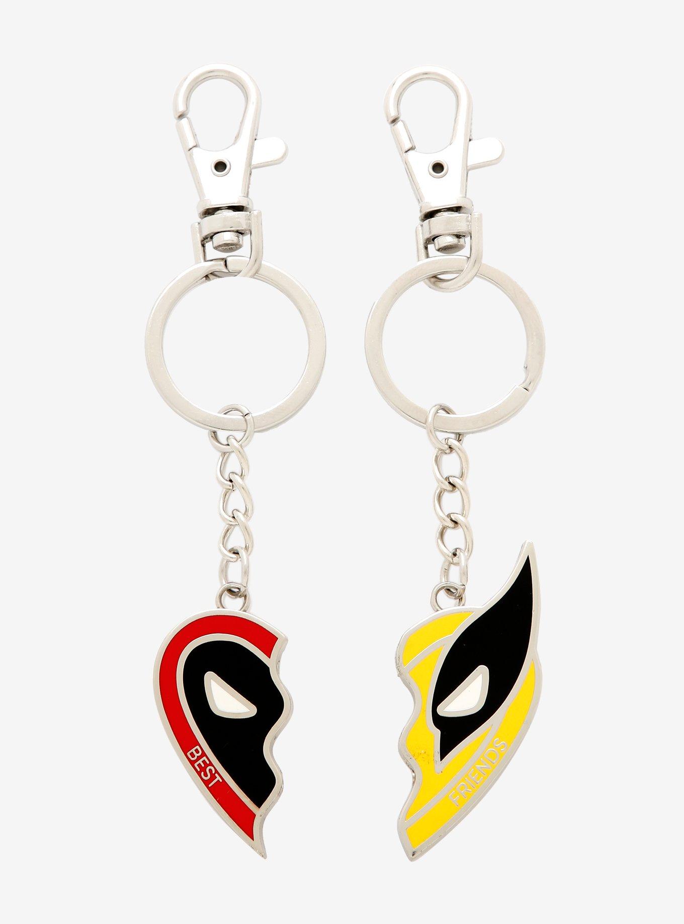 Marvel Deadpool & Wolverine Best Friends Heart Magnetic Keychain Set - BoxLunch Exclusive, , hi-res