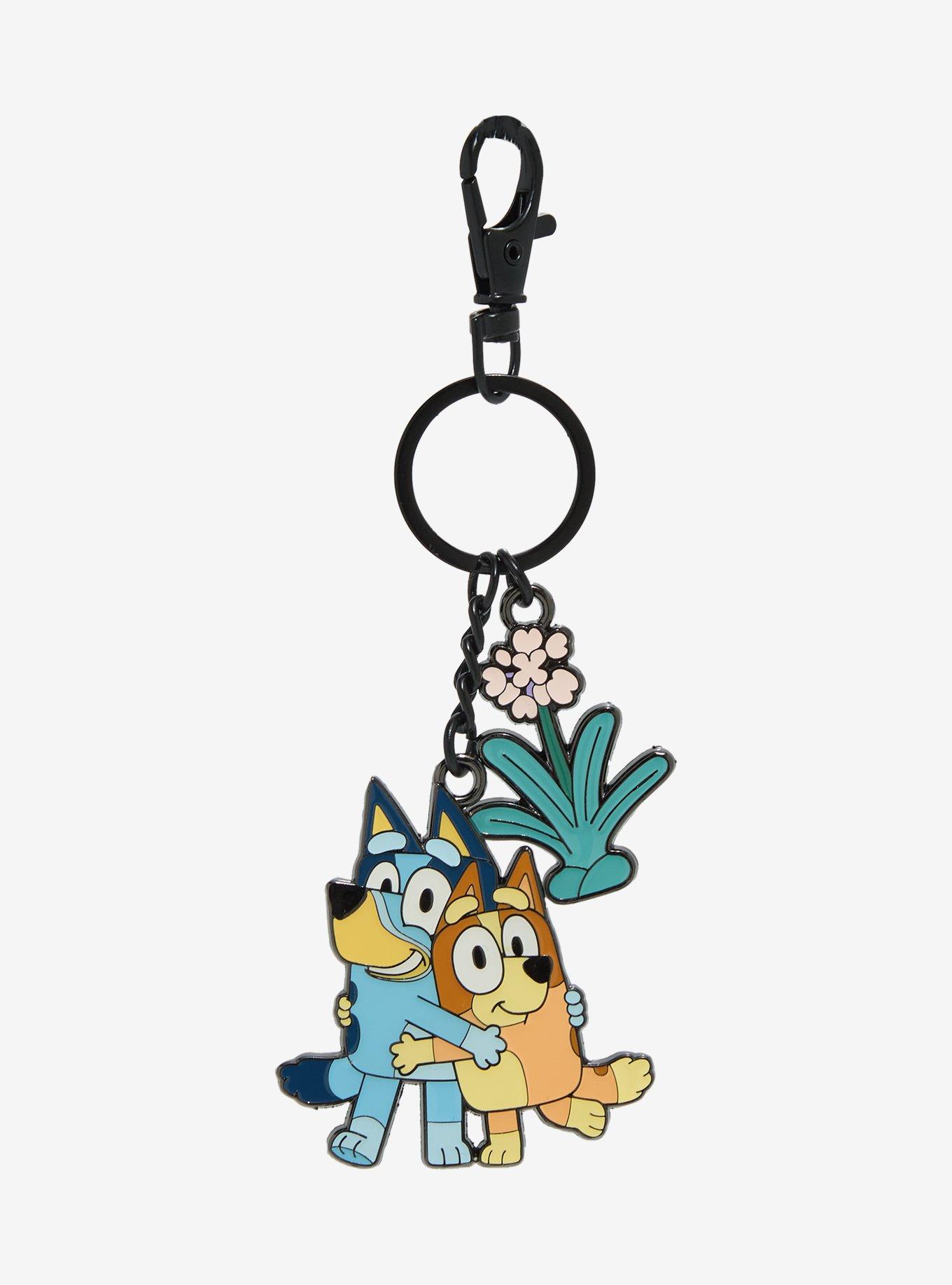 Bluey Bingo & Bluey Flower Multi-Charm Keychain, , hi-res