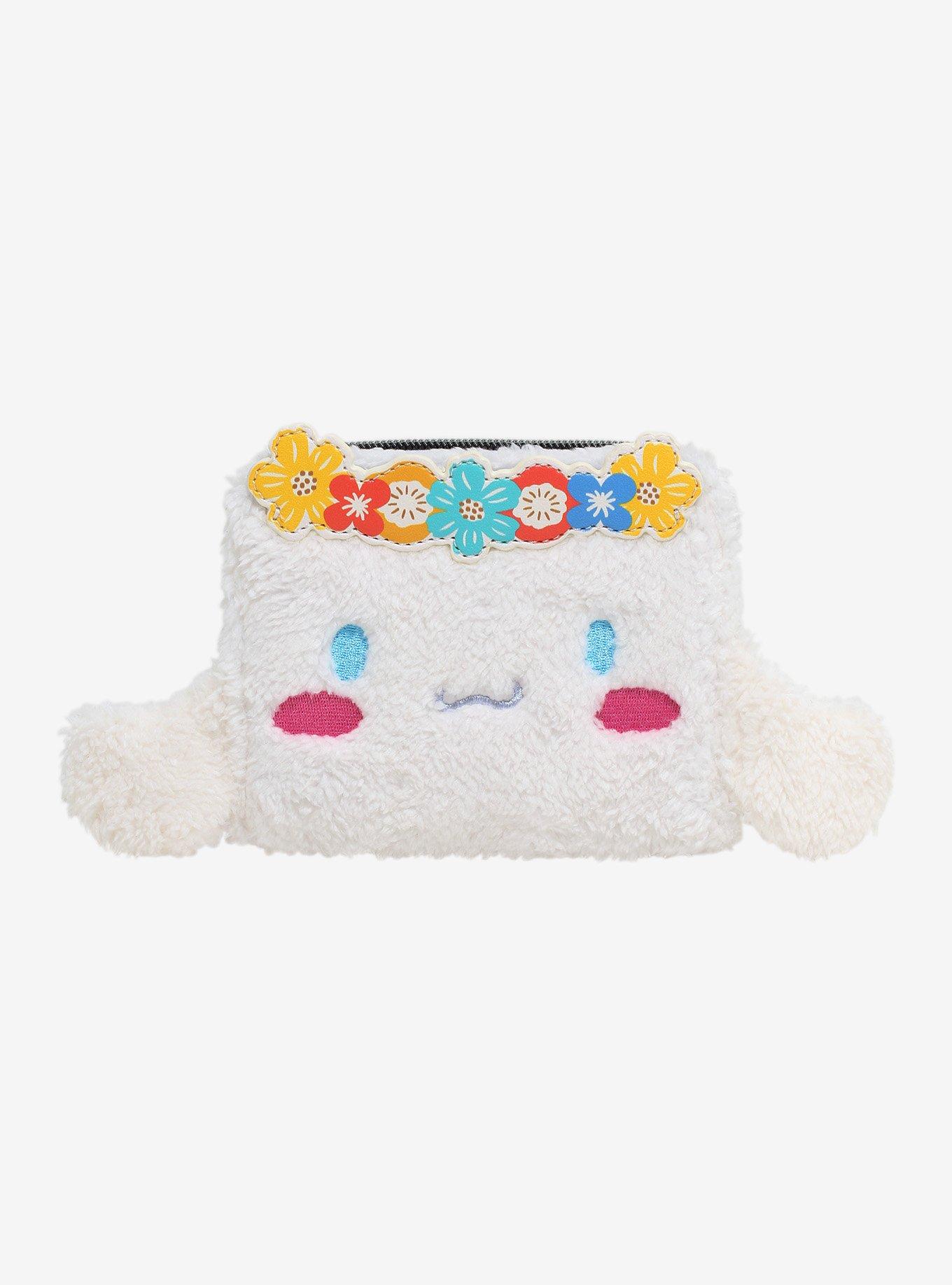 Loungefly Cinnamoroll Flower Crown Fuzzy Mini Wallet