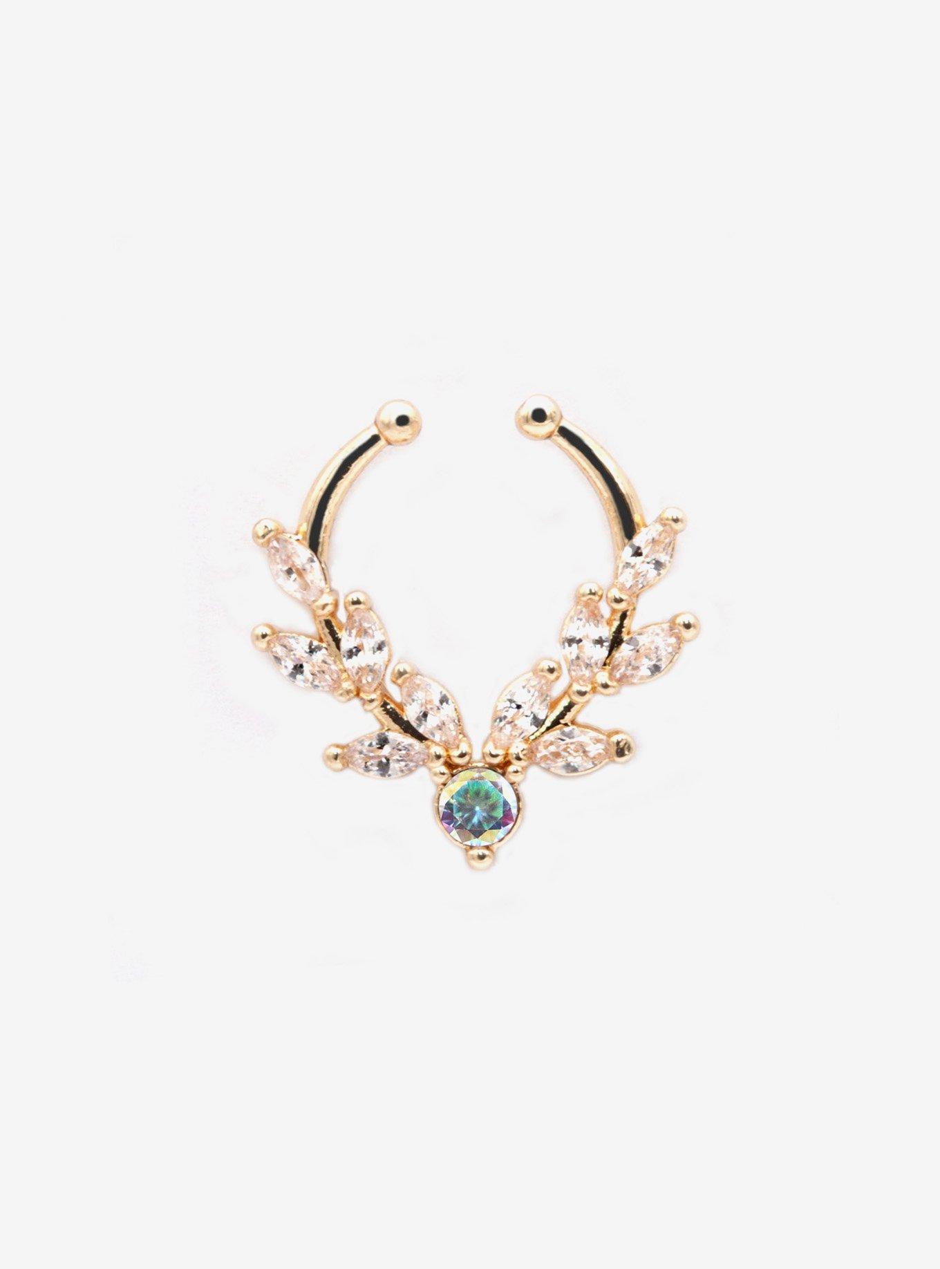 18G Steel Botanical Opalescent Circular Barbell, , hi-res
