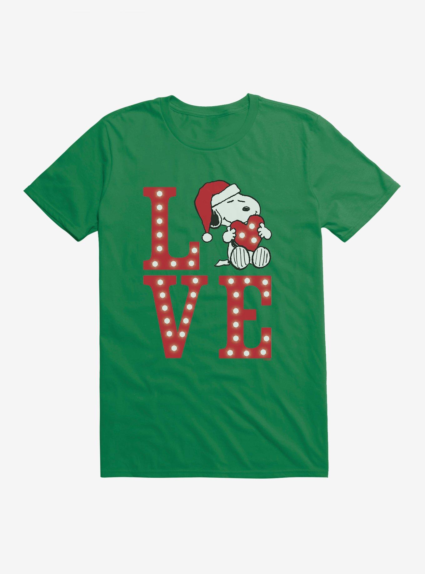 Peanuts Love Snoopy Santa T-Shirt, , hi-res